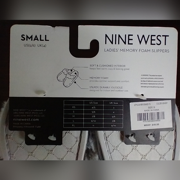 Nine West Fluffy Slippers, NWT - Picture 4 of 8